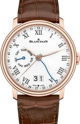 Blancpain Villeret Semainier Grande Date 8 Jours Biały 42 mm Złoto różowe 6637-3631-55B