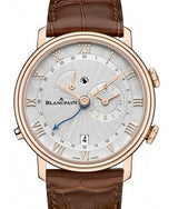 Blancpain Villeret Réveil GMT Srebrny 40 mm Złoto czerwone 6640-3642-55B