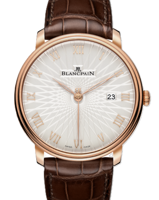 Blancpain Villeret Ultraplate Srebrny 40 mm Złoto różowe 6651C-3642-55A