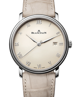 Blancpain Villeret Extraplate Srebrny 40 mm Stal 6651N-1142-55B