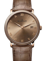 Blancpain Villeret Extraplate Brązowy 40 mm Złoto różowe 6651N-3646-55B