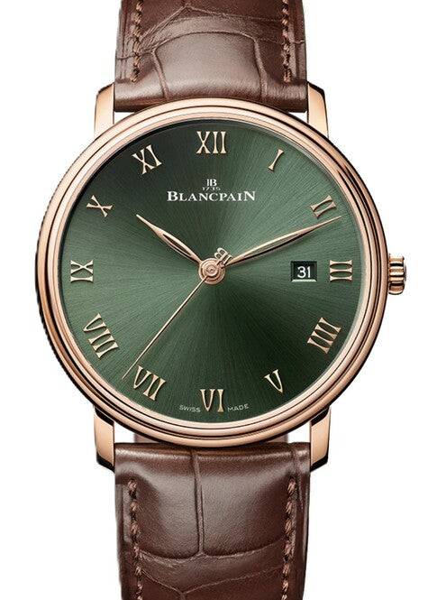 Blancpain Villeret Ultraplate Zielony 40 mm Złoto różowe 6651-3653-55B