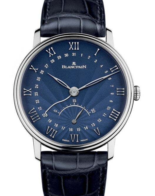 Blancpain Villeret Ultraplate Niebieski 40 mm Złoto białe 6653Q-1529-55B