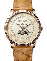 Blancpain Villeret Quantième Complet Szampański 40 mm Złoto różowe 6654N-3642-55B