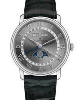 Blancpain Villeret Quantième Complet Szary 40 mm Stal 6654-1113-55B