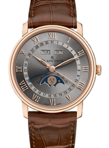 Blancpain Villeret Quantième Complet Szary 40 mm Złoto różowe 6654-3613-55B
