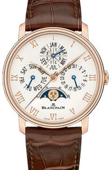 Blancpain Villeret Quantième Perpétuel Phases de Lune Srebrny 40 mm Złoto różowe 6656-3642-55B