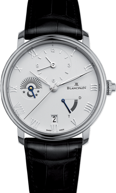 Blancpain Villeret Demi-Fuseau Horaire Biały 40 mm Stal 6660-1127-55B