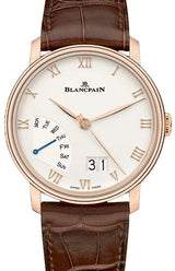 Blancpain Villeret Grande Date Biały 40 mm Złoto różowe 6668-3642-55B