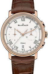 Blancpain Villeret Chronographe Flyback Pulsomètre Biały 44 mm Złoto różowe 6680F-3631-55B