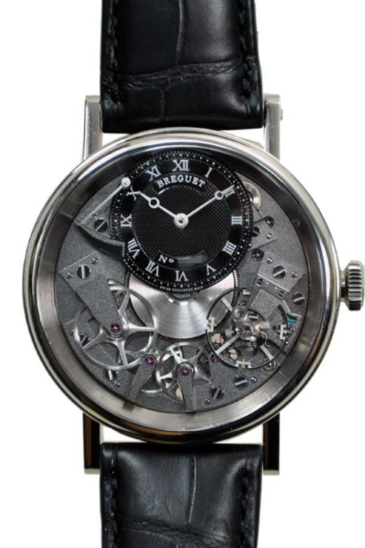 Breguet Tradition Czarny 40 mm Zloto biale 7057BB/G9/9W6