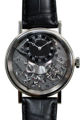 Breguet Tradition Czarny 40 mm Zloto biale 7057BB/G9/9W6