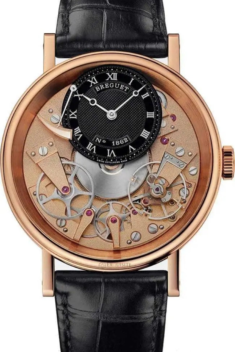Breguet Tradition Czarny 40 mm Zloto rozowe 7057BR/R9/9W6