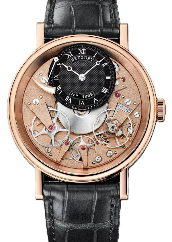 Breguet Tradition Czarny 40 mm Zloto rozowe