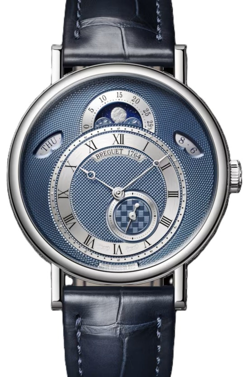 Breguet Classique Niebieski 39 mm Zloto biale 7337BB/Y5/9VU