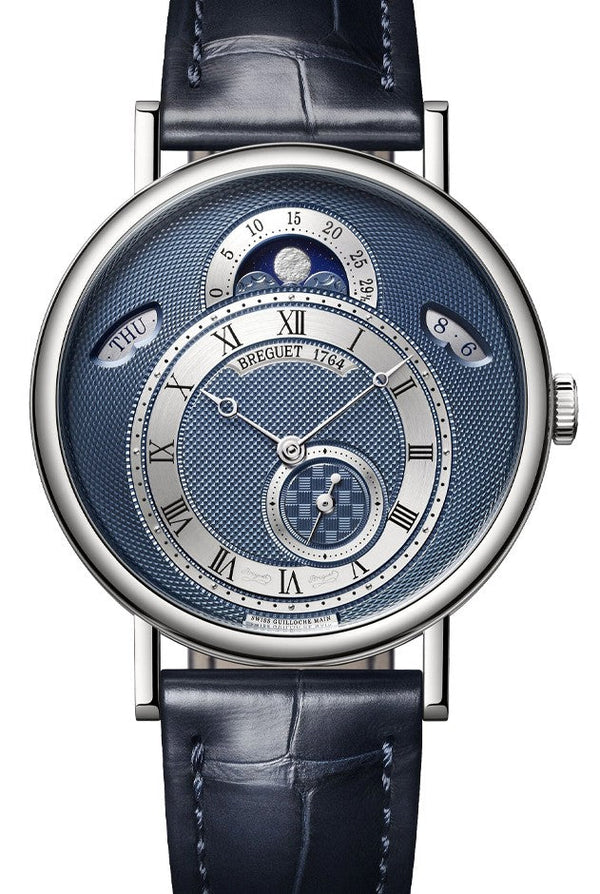 Breguet Classique Niebieski 39 mm Zloto biale