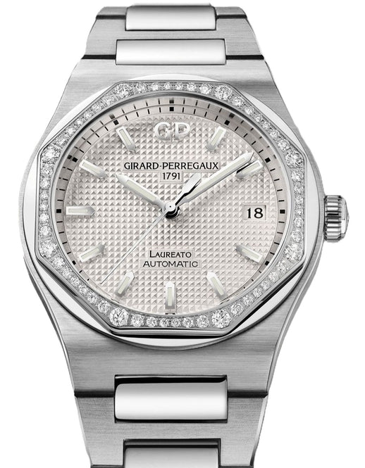 Girard Perregaux Laureato Srebrny 34 mm Stal