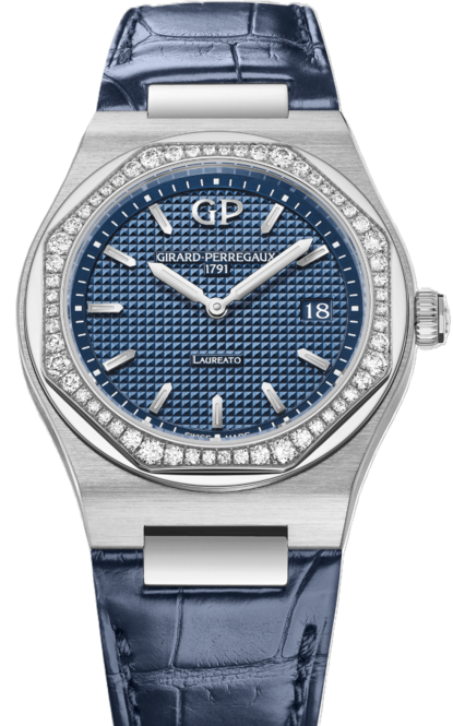 Girard Perregaux Laureato Niebieski 34 mm Stal