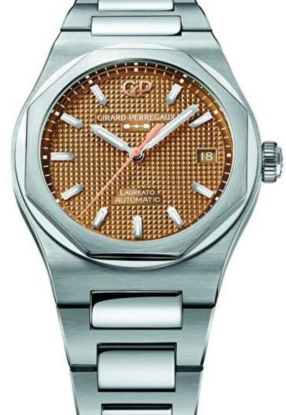 Girard Perregaux Laureato Brązowy 38 mm Stal