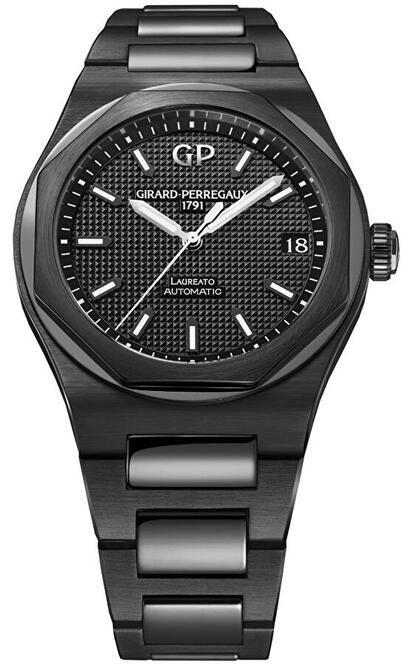 Girard Perregaux Laureato Czarny 42 mm Ceramika