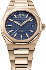 Girard Perregaux Laureato Niebieski 42 mm Złoto różowe 81010-52-436-52A