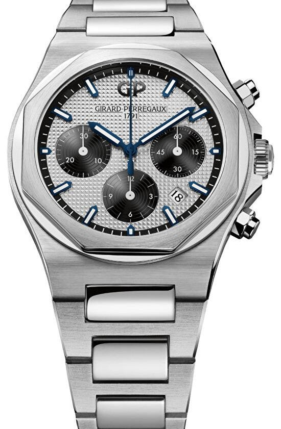 Girard Perregaux Laureato Srebrny 42 mm Stal 81020-11-131-11A
