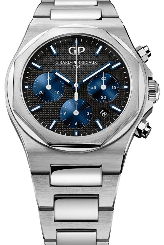 Girard Perregaux Laureato Czarny 42 mm Stal 81020-11-631-11A