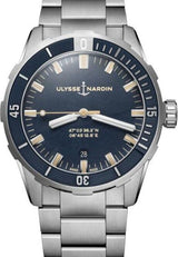 Ulysse Nardin Diver Niebieski 42 mm Stal 8163-175-7M/93