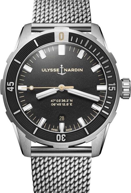 Ulysse Nardin Diver Czarny 42 mm Stal 8163-175-7MIL/92