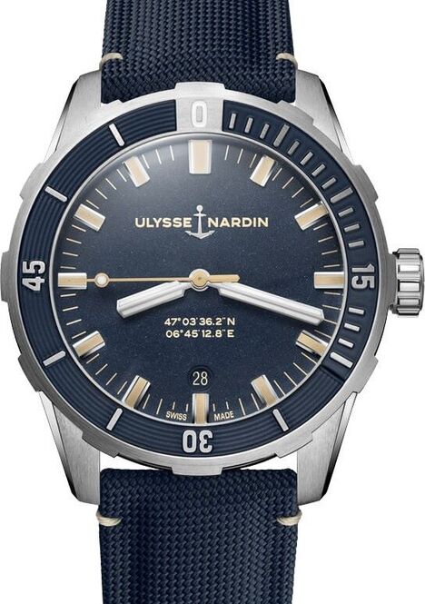 Ulysse Nardin Diver Niebieski 42 mm Stal 8163-175/93