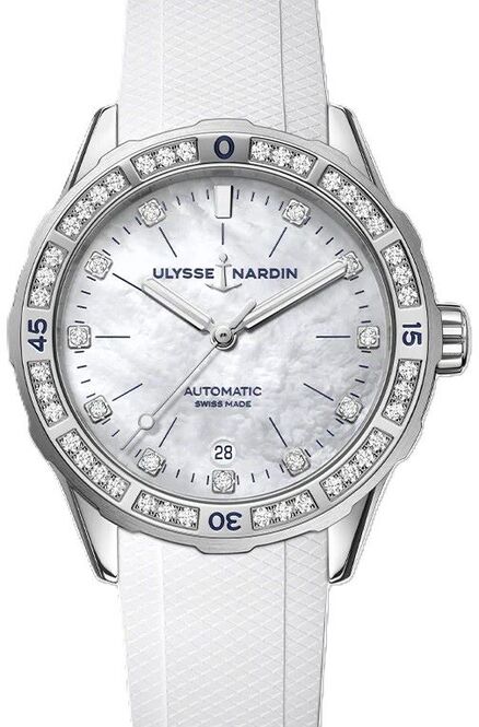 Ulysse Nardin Diver Masa perłowa 39 mm Stal 8163-182B-3/10