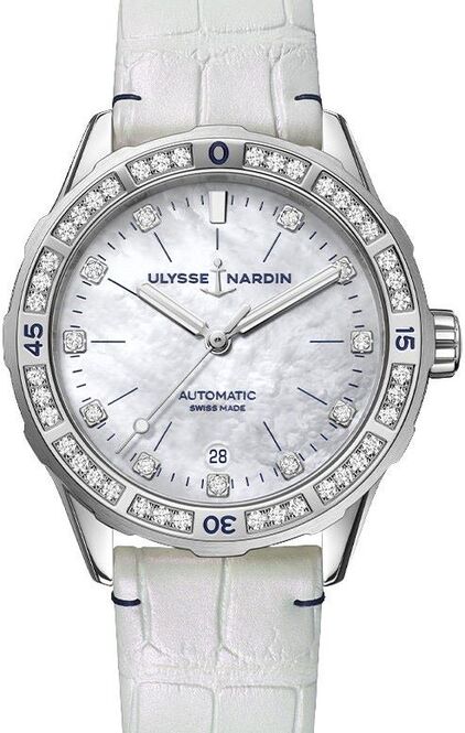 Ulysse Nardin Diver Masa perłowa 39 mm Stal 8163-182B/10
