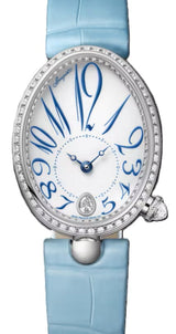 Breguet Reine de Naples Srebrny 36.5 x 28.45 mm Zloto biale 8918BB/28/964/D00D