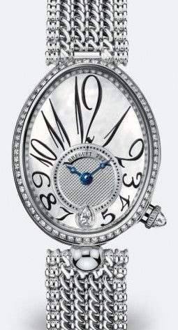 Breguet Reine de Naples Masa perlowa 28.5 mm Zloto biale