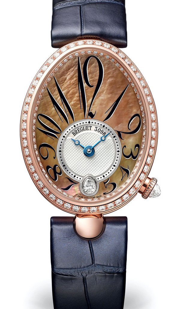 Breguet Reine de Naples Masa perlowa 28.45 mm Zloto rozowe