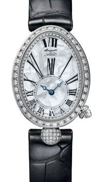 Breguet Reine de Naples Masa perlowa 33 x 24.95 mm Zloto biale