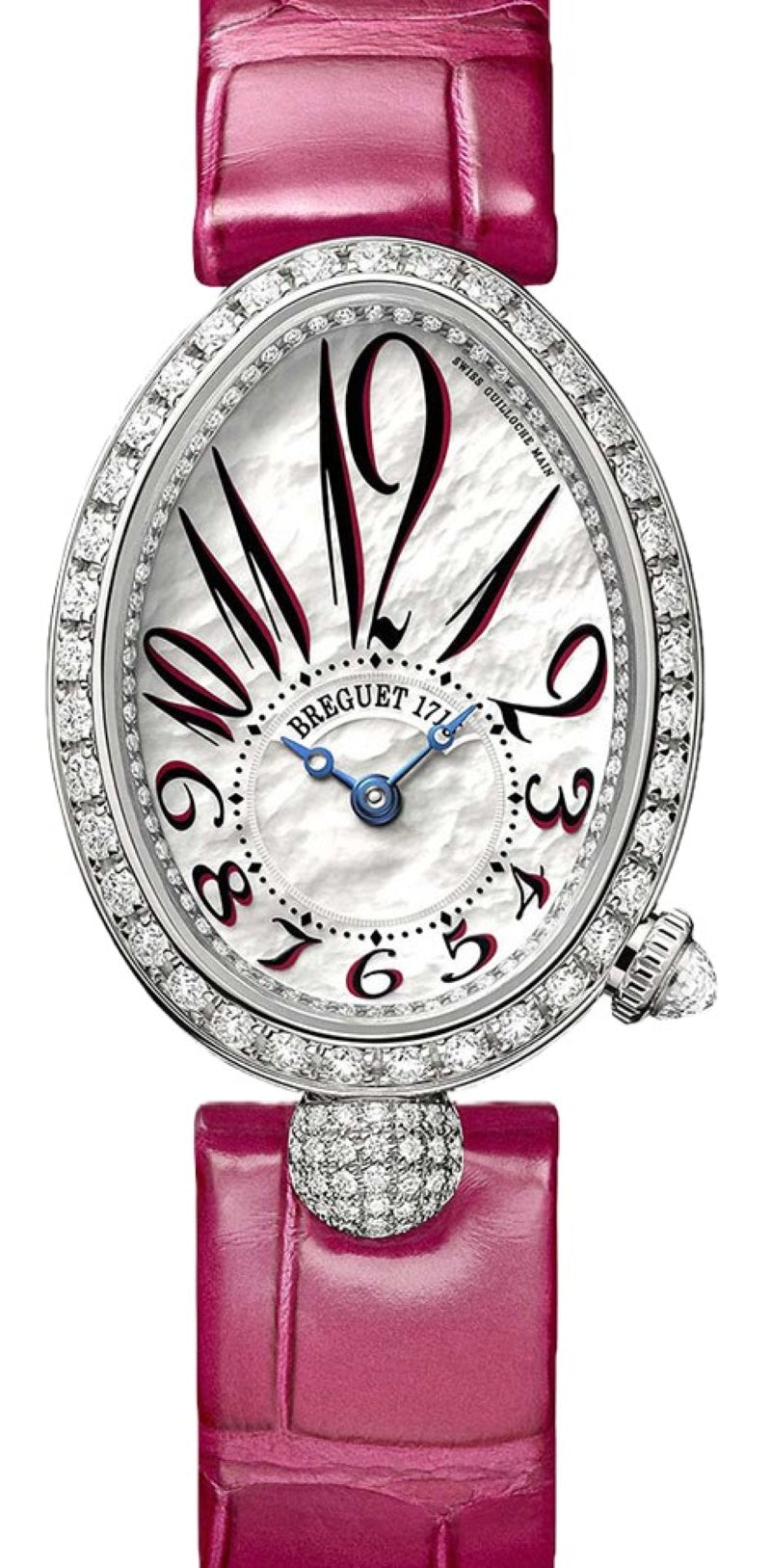 Breguet Reine de Naples Masa perlowa 33 x 24.95 mm Zloto biale 8928BB/5P/944/DD0D3L