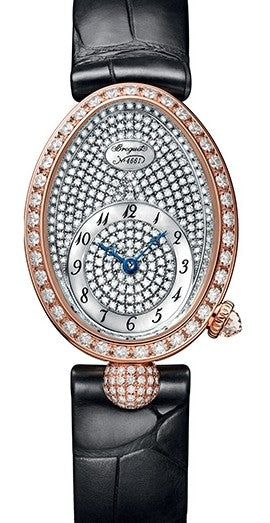 Breguet Reine de Naples Masa perlowa 33 mm Zloto rozowe