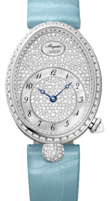 Breguet Reine de Naples Bialy 38,45 x 28,45 mm Zloto biale 8938BB/8D/964/DD0D