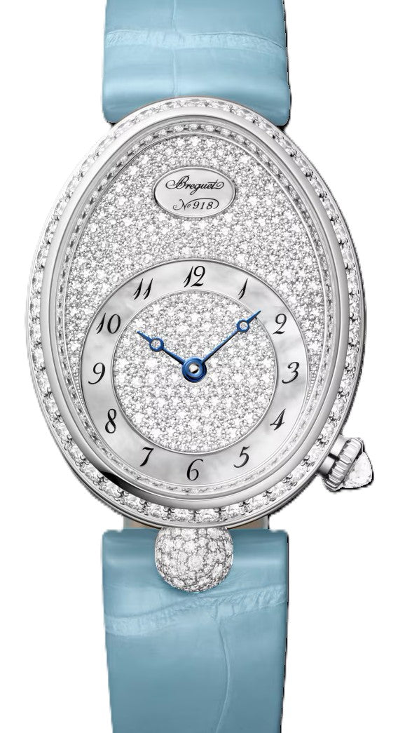 Breguet Reine de Naples Bialy 38,45 x 28,45 mm Zloto biale