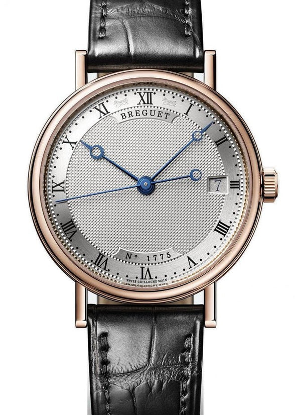 Breguet Classique Srebrny 34 mm Zloto rozowe