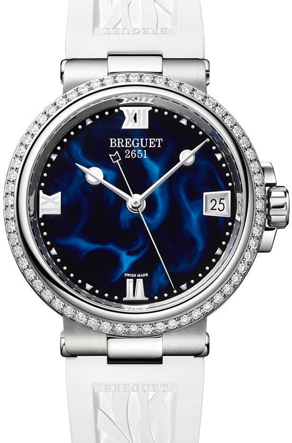 Breguet Marine Niebieski 33.8 mm Stal