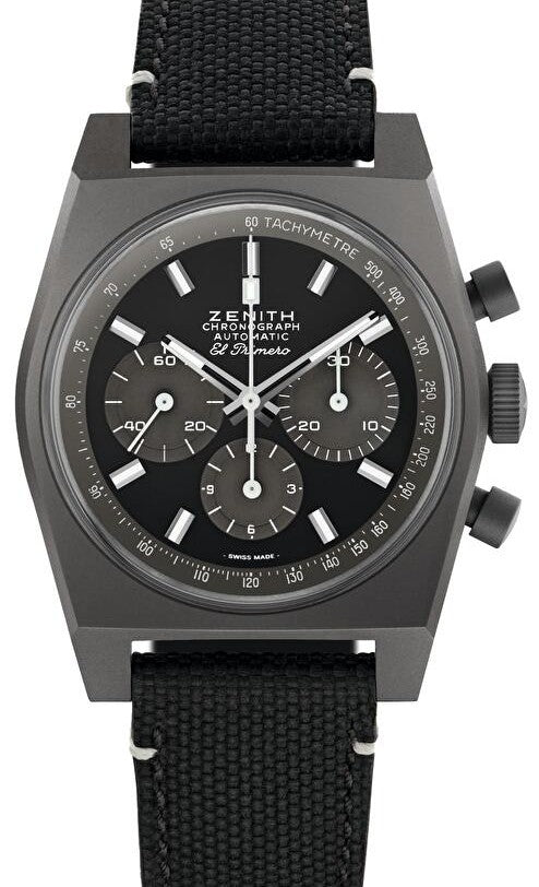 Zenith El Primero Chronomaster Czarny 37 mm Tytan 97.T384.4061/21.C822