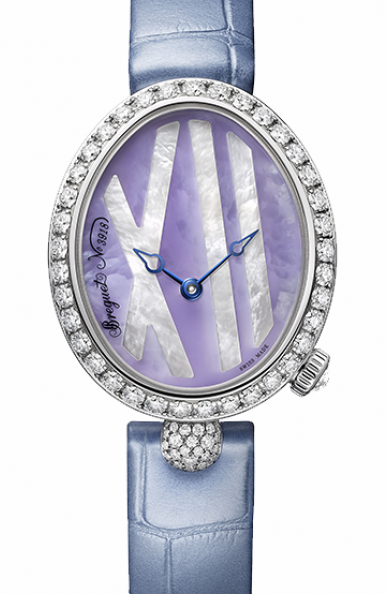 Breguet Reine de Naples Masa perlowa 32.7 x 27.3 mm Zloto biale