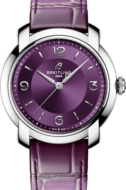 Breitling Lady Premier Fioletowy 36 mm Stal A10310121Q1P1