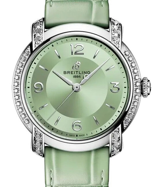 Breitling Lady Premier Zielony 36 mm Stal A10310671L1P1