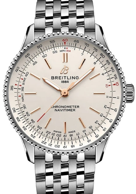 Breitling Navitimer Biały 36mm Stal szlachetna A17327211G1A1