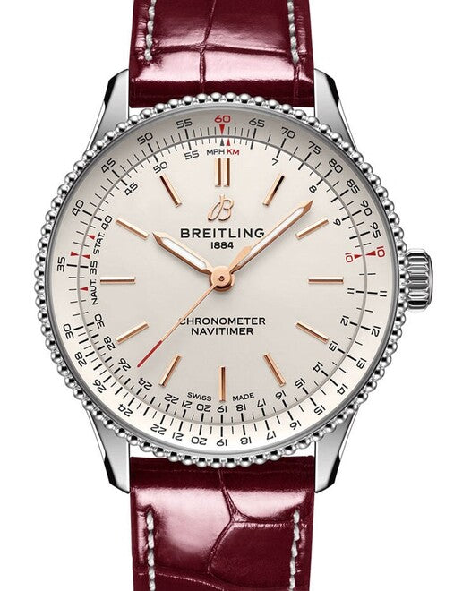 Breitling Navitimer Srebrny 36 mm Stal A17327211G1P1