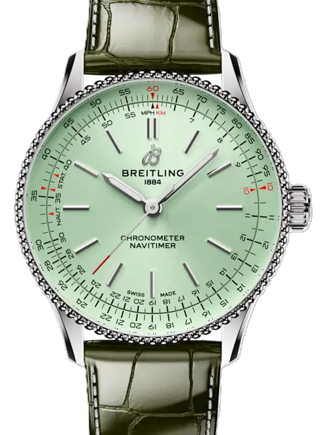 Breitling Navitimer Zielony 36 mm Stal A17327361L1P1