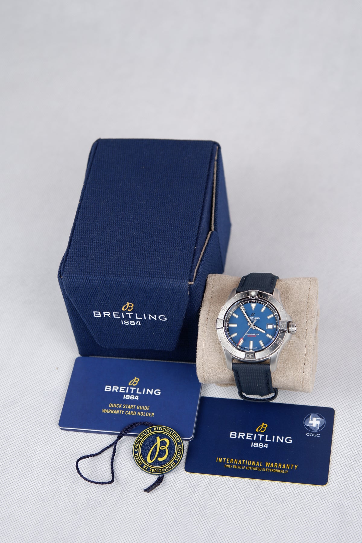 Breitling Avenger Niebieski 42mm Stal A17328101C1X1